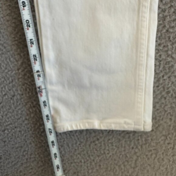 AMO Chloe Crop Jeans In‎ Sea Salt White Denim Organic Cotton - Picture 16 of 16